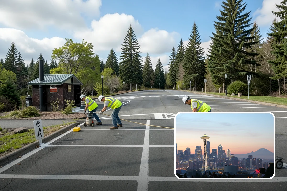 Parking Lot Snow Removal in Seattle, King County, WA - Prioritizes ADA stalls and access aisles for compliance