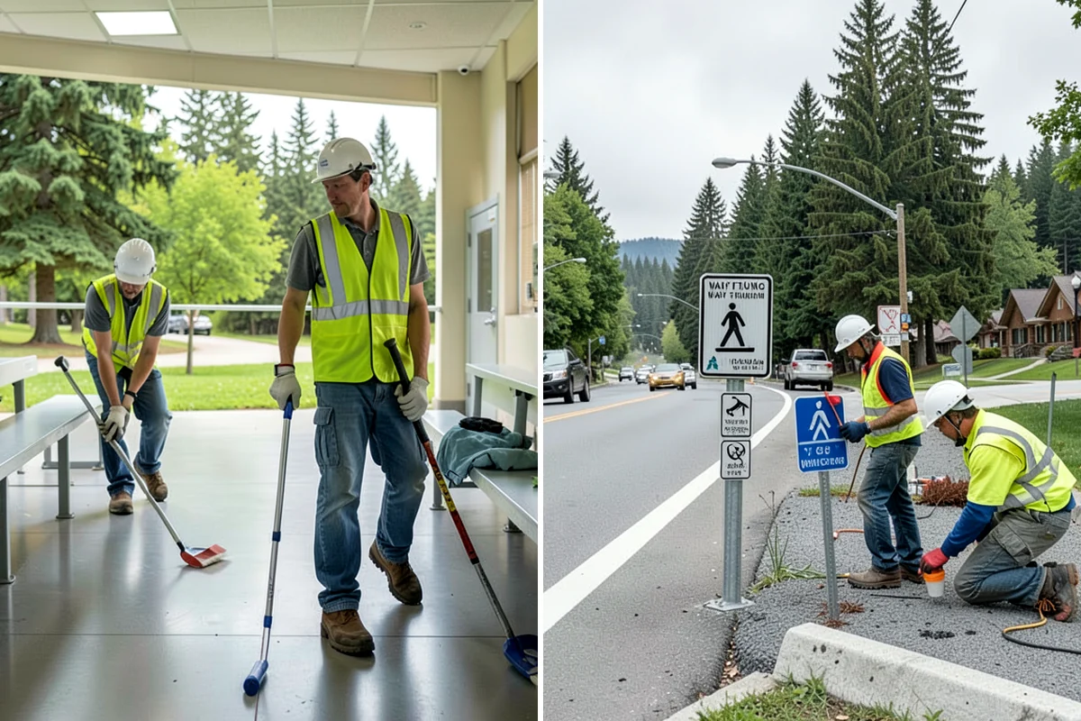 Parking Lot Snow Removal in Seattle, King County, WA - Map lots, ADA stalls, and snow-storage areas with staff