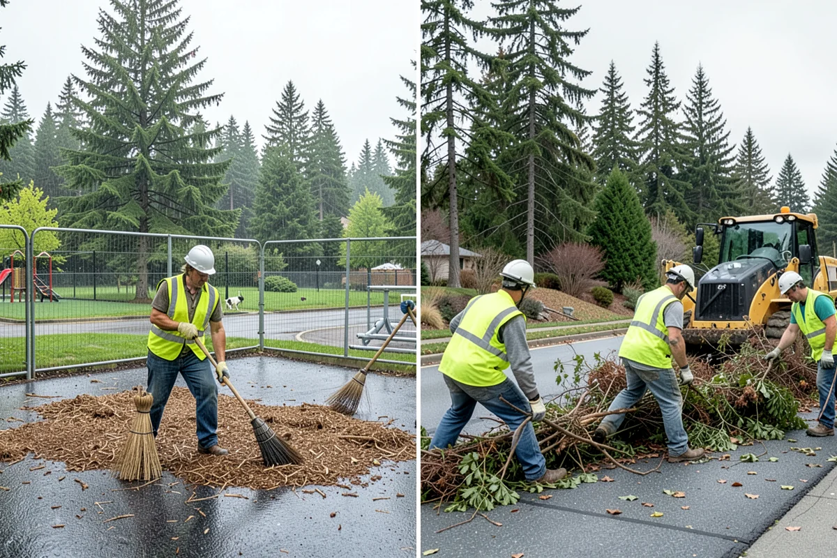 Parking Lot Snow Removal in Shoreline, King County, WA - Map lots, ADA stalls, and snow-storage areas with staff