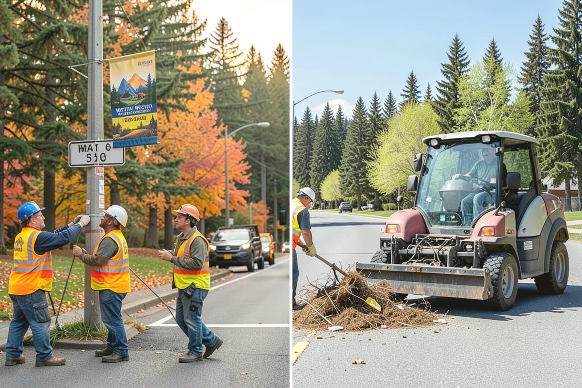 Parking Lot Snow Removal in Steilacoom, Pierce County, WA - Map lots, ADA stalls, and snow-storage areas with staff