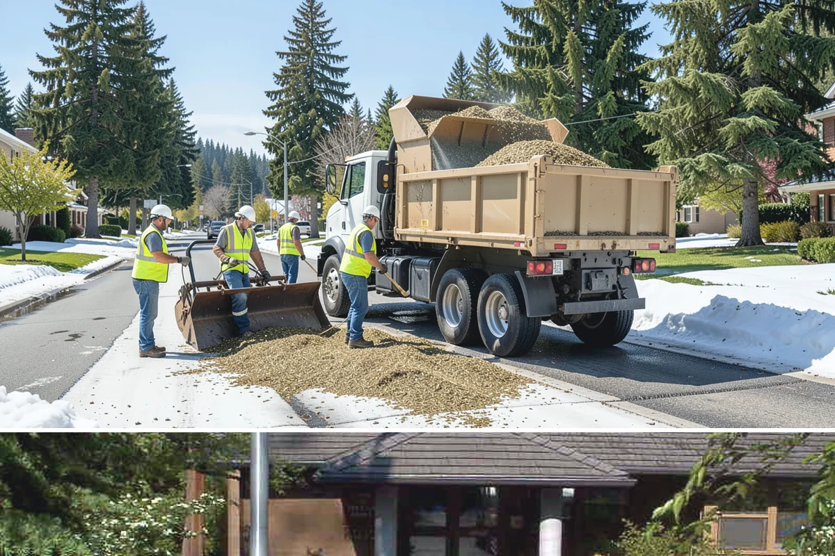 Parking Lot Snow Removal in Yarrow Point, King County, WA - Lot clearing runs through the winter season, mobilized for each accumulating snow event from November into March.