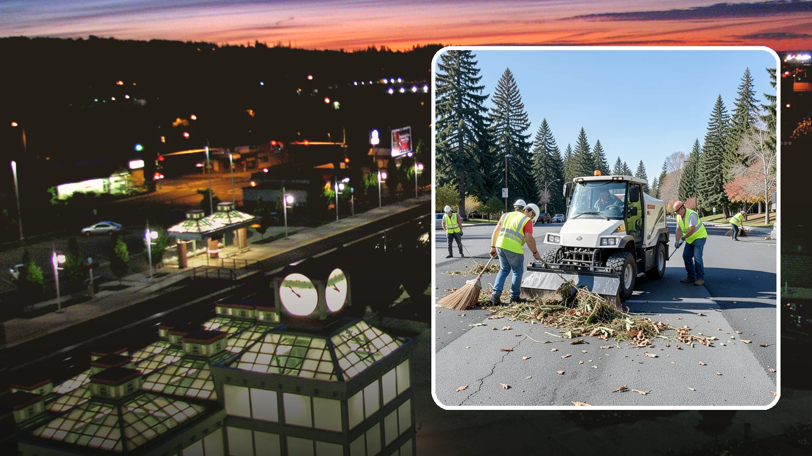 Parking Lot Sweeping in Auburn, King County, WA - Scheduled sweeping of municipal parking lots and structures to control litter and debris.