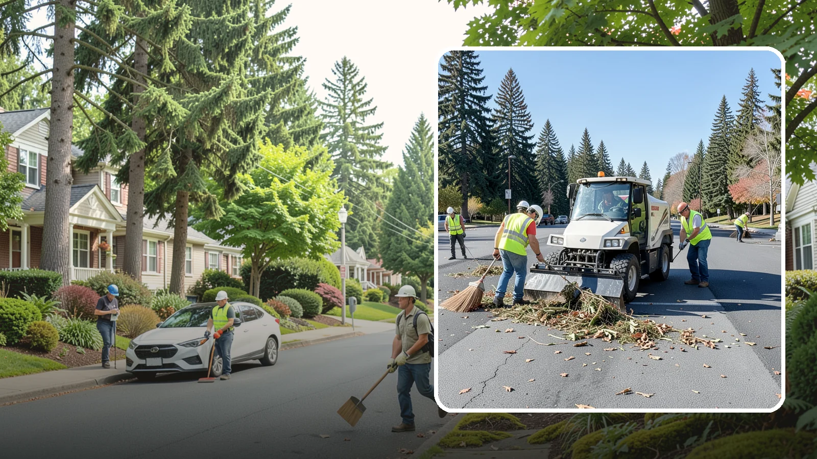 Parking Lot Sweeping in Beaux Arts Village, King County, WA - Scheduled sweeping of municipal parking lots and structures to control litter and debris.