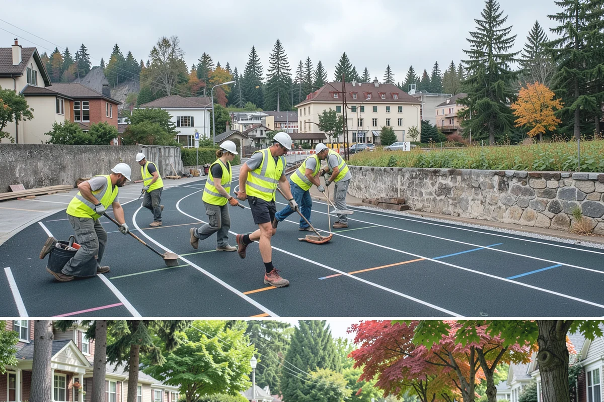 Parking Lot Sweeping in Beaux Arts Village, King County, WA - Frequency rises in autumn as leaves collect and after events that draw heavy public turnout.