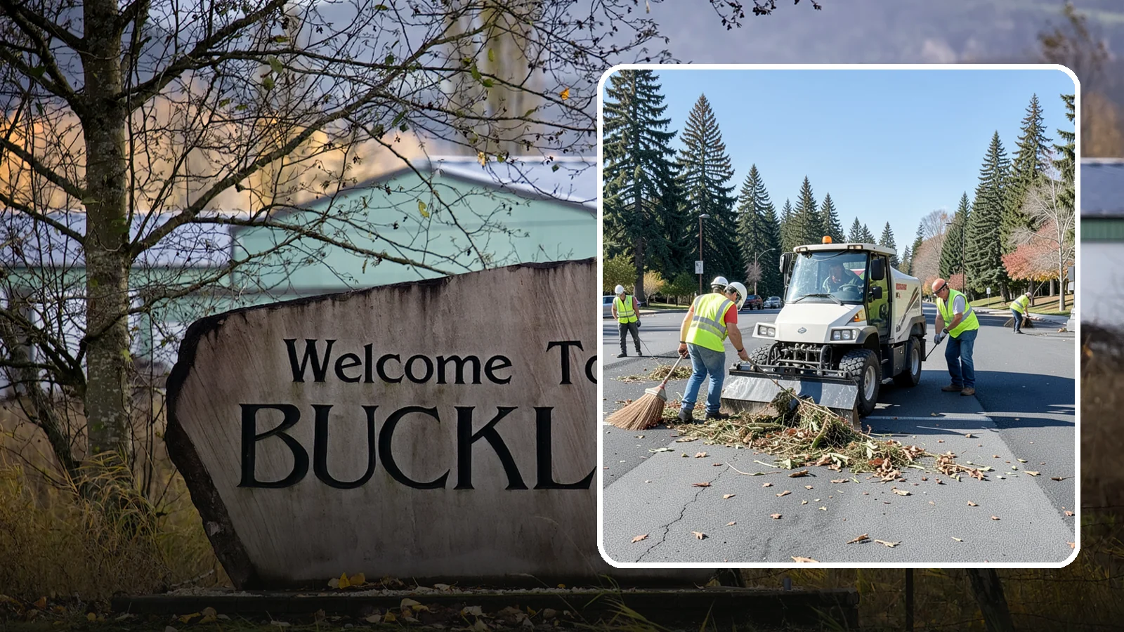 Parking Lot Sweeping in Buckley, Pierce County, WA - Scheduled sweeping of municipal parking lots and structures to control litter and debris.