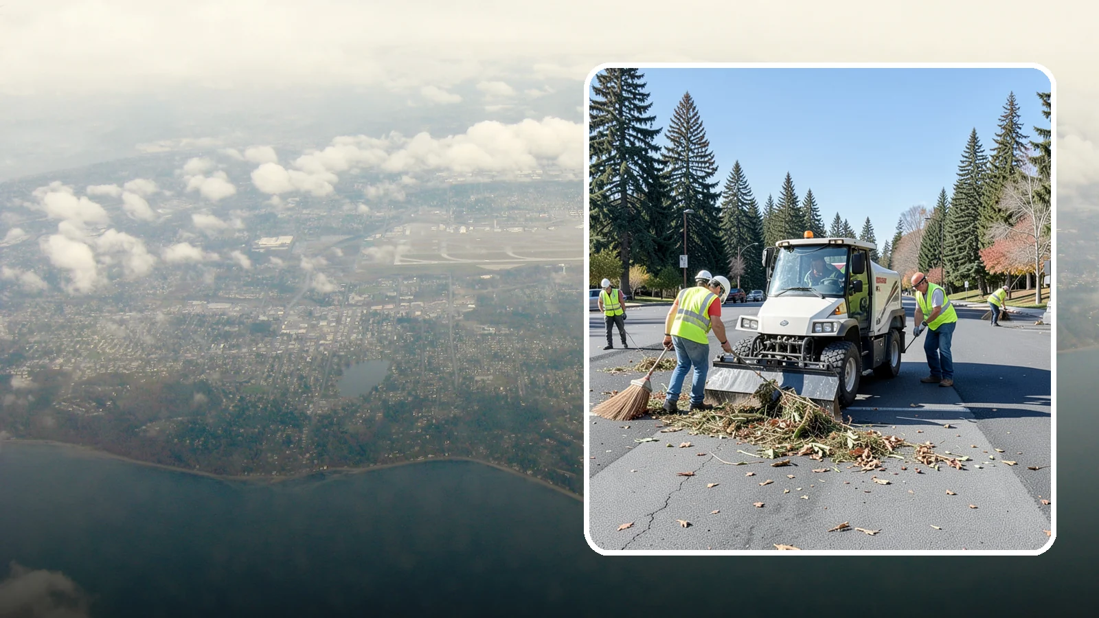 Parking Lot Sweeping in Burien, King County, WA - Scheduled sweeping of municipal parking lots and structures to control litter and debris.