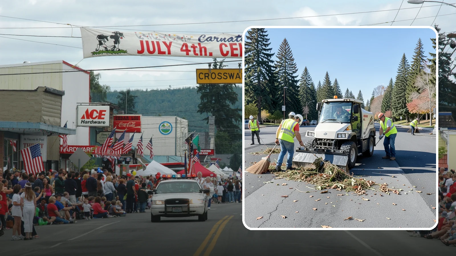 Parking Lot Sweeping in Carnation, King County, WA - Scheduled sweeping of municipal parking lots and structures to control litter and debris.