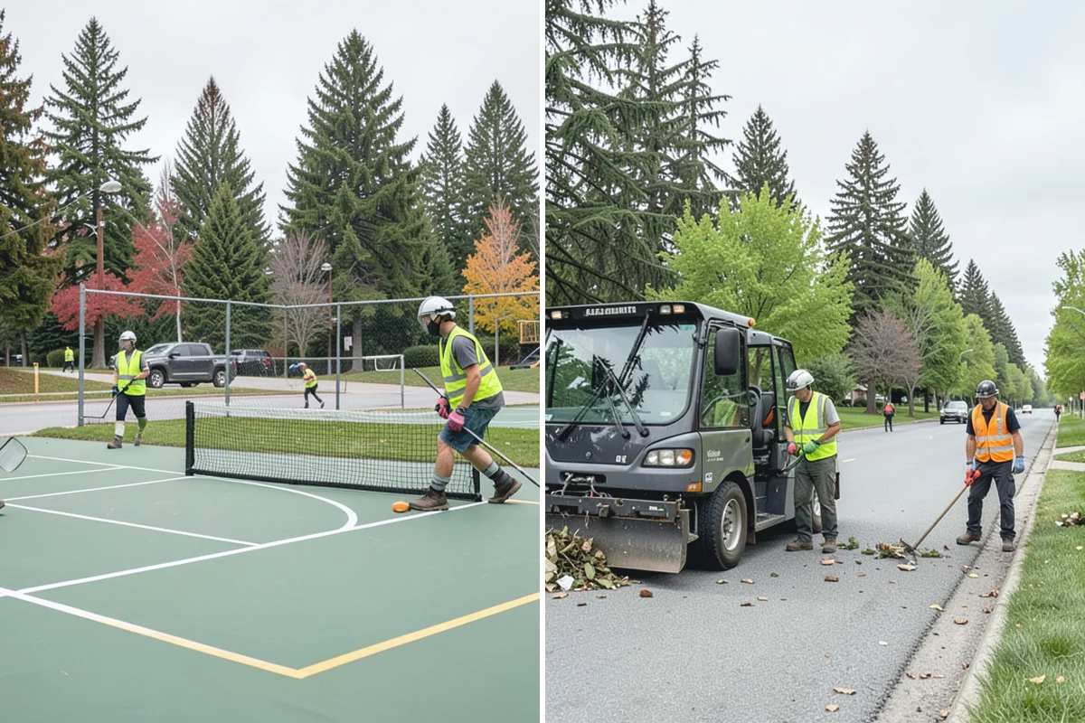 Parking Lot Sweeping in Coupeville, Island County, WA - Map lots and identify low-use windows
