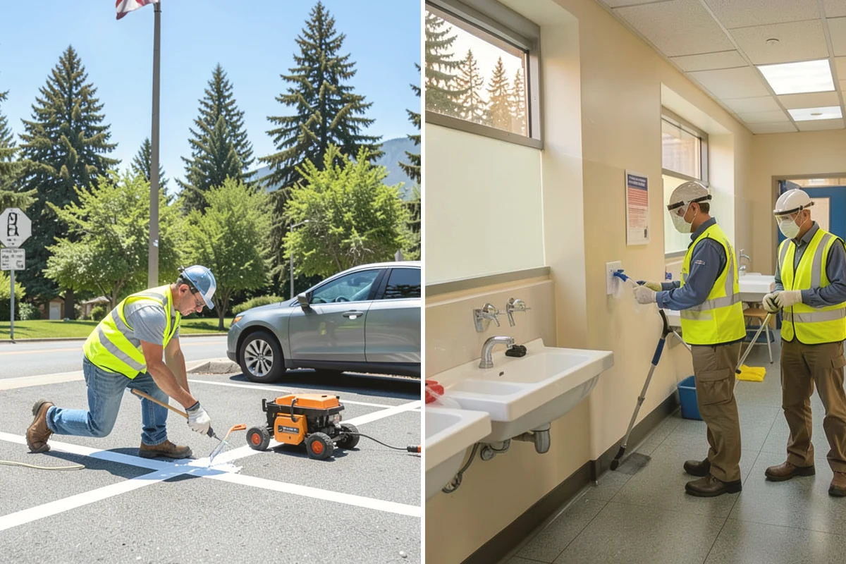 Parking Lot Sweeping in Covington, King County, WA - Map lots and identify low-use windows