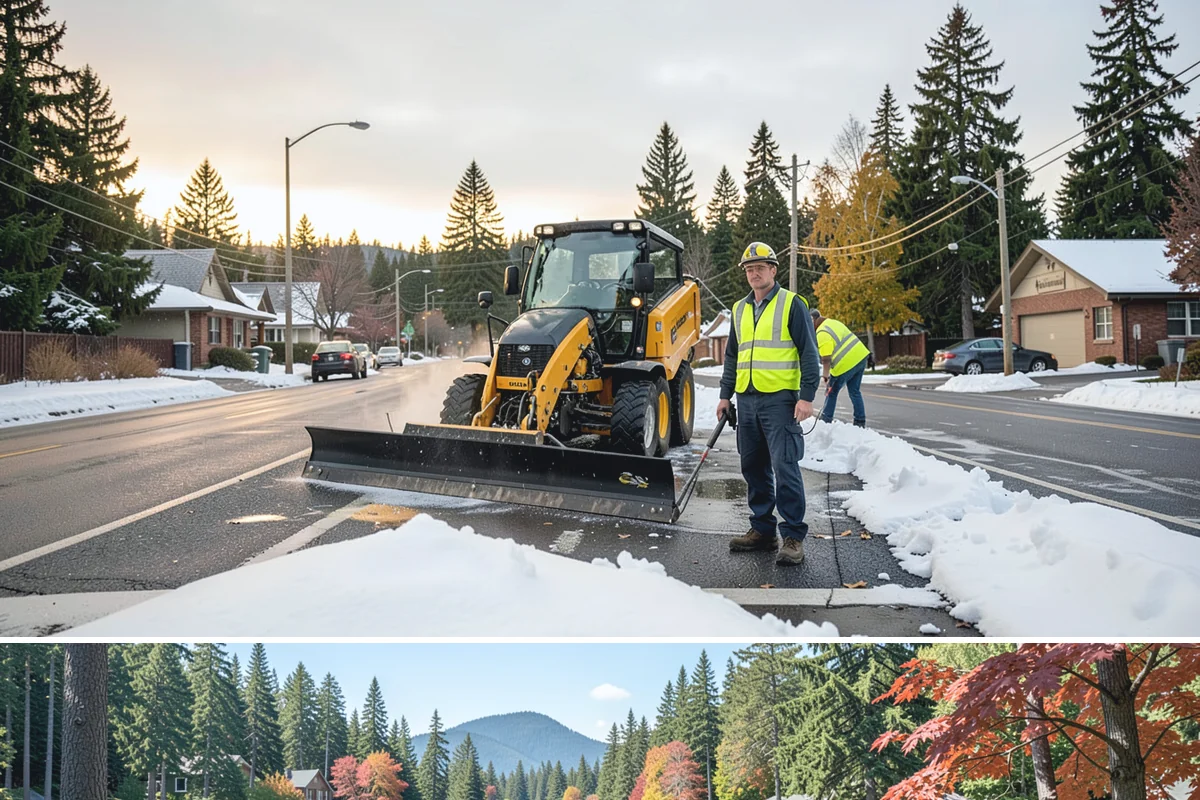 Parking Lot Sweeping in Covington, King County, WA - Frequency rises in autumn as leaves collect and after events that draw heavy public turnout.
