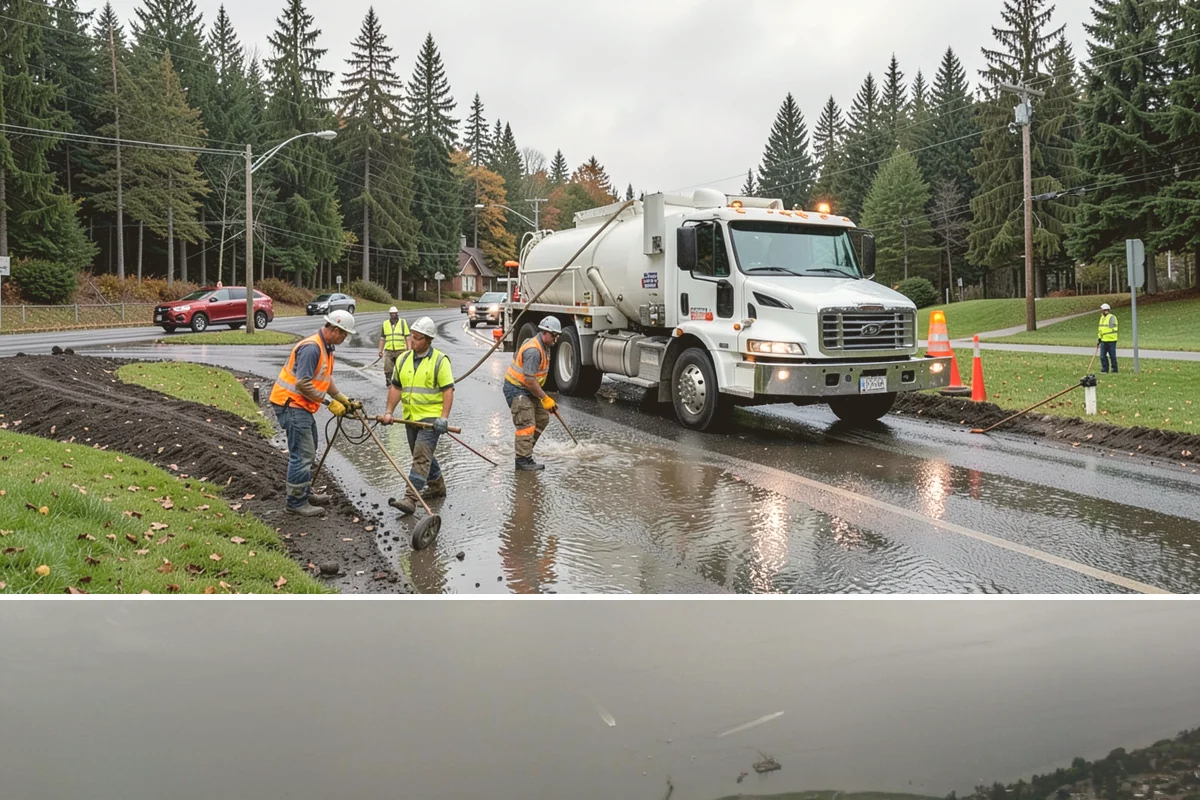 Parking Lot Sweeping in Des Moines, King County, WA - Frequency rises in autumn as leaves collect and after events that draw heavy public turnout.