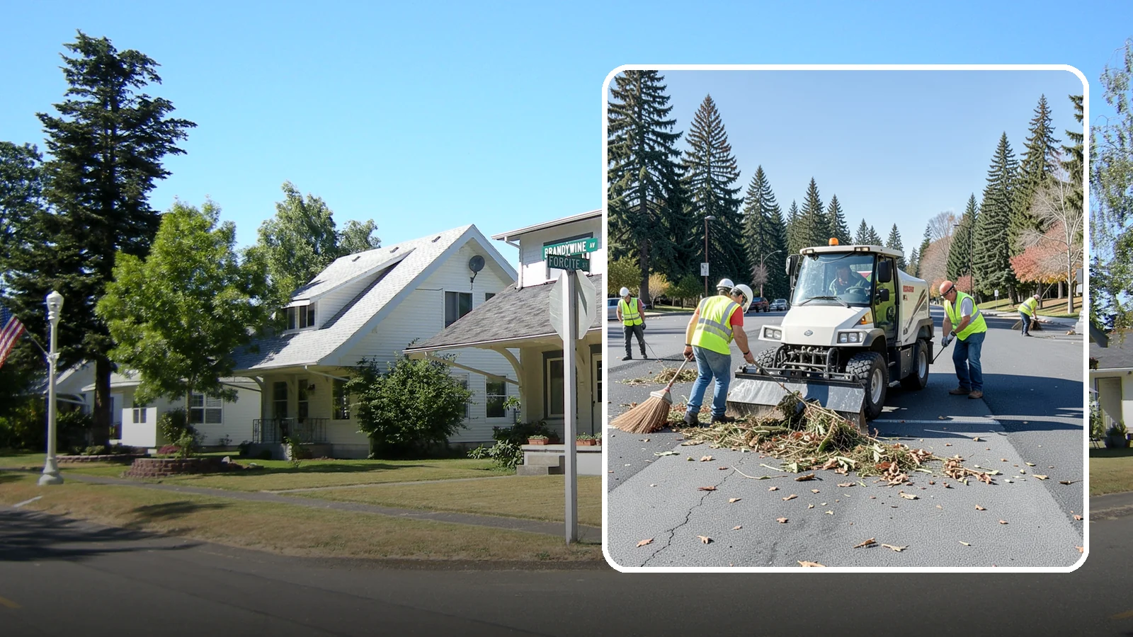 Parking Lot Sweeping in DuPont, Pierce County, WA - Scheduled sweeping of municipal parking lots and structures to control litter and debris.