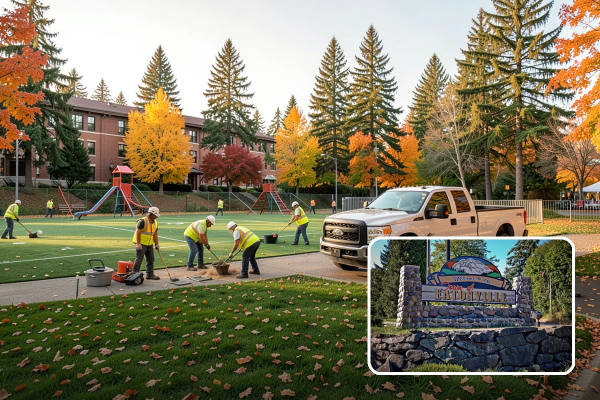 Parking Lot Sweeping in Eatonville, Pierce County, WA - Litter and grit kept under control