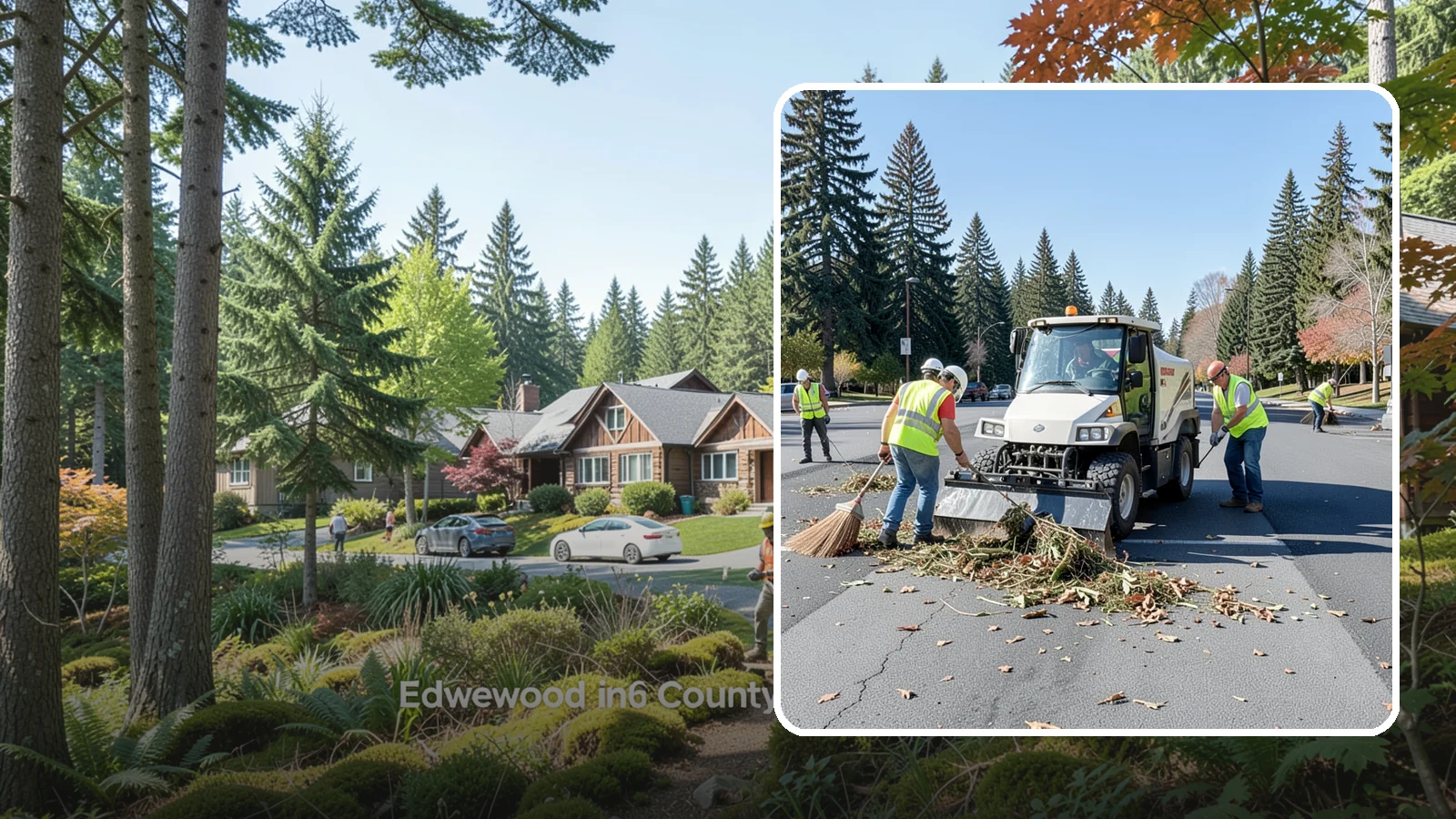 Parking Lot Sweeping in Edgewood, Pierce County, WA - Scheduled sweeping of municipal parking lots and structures to control litter and debris.