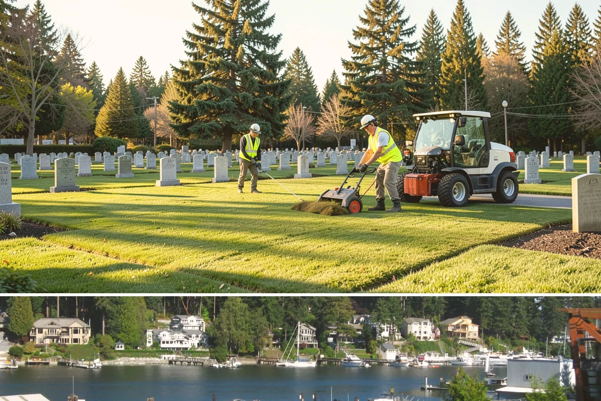 Parking Lot Sweeping in Gig Harbor, Pierce County, WA - Frequency rises in autumn as leaves collect and after events that draw heavy public turnout.