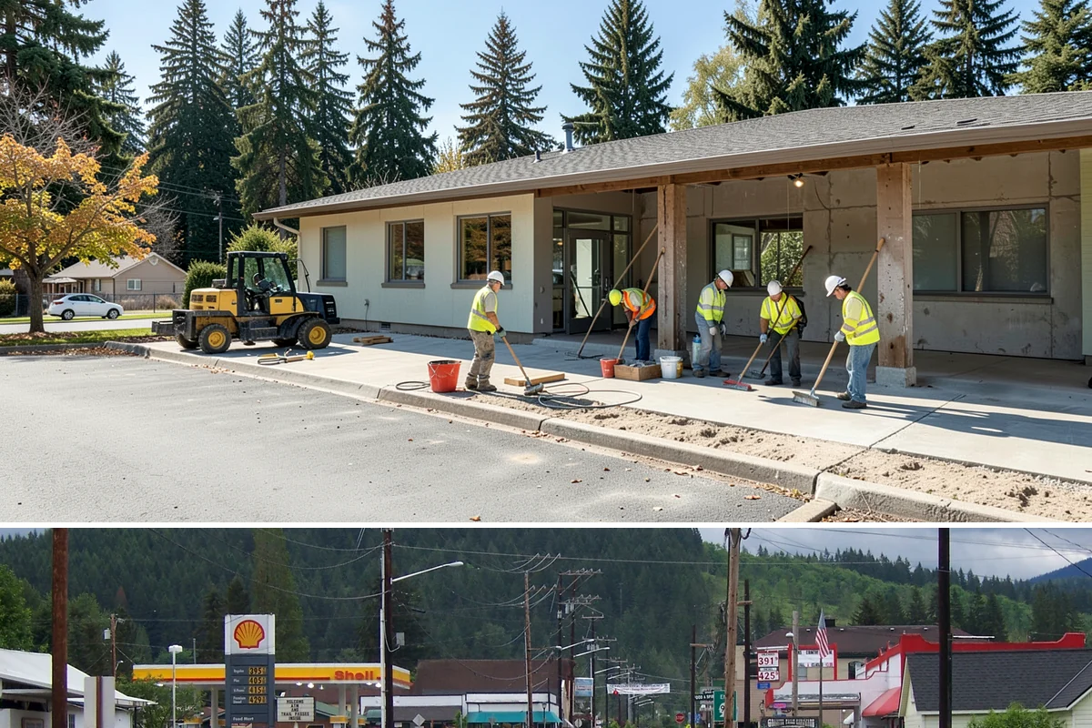 Parking Lot Sweeping in Granite Falls, Snohomish County, WA - Frequency rises in autumn as leaves collect and after events that draw heavy public turnout.