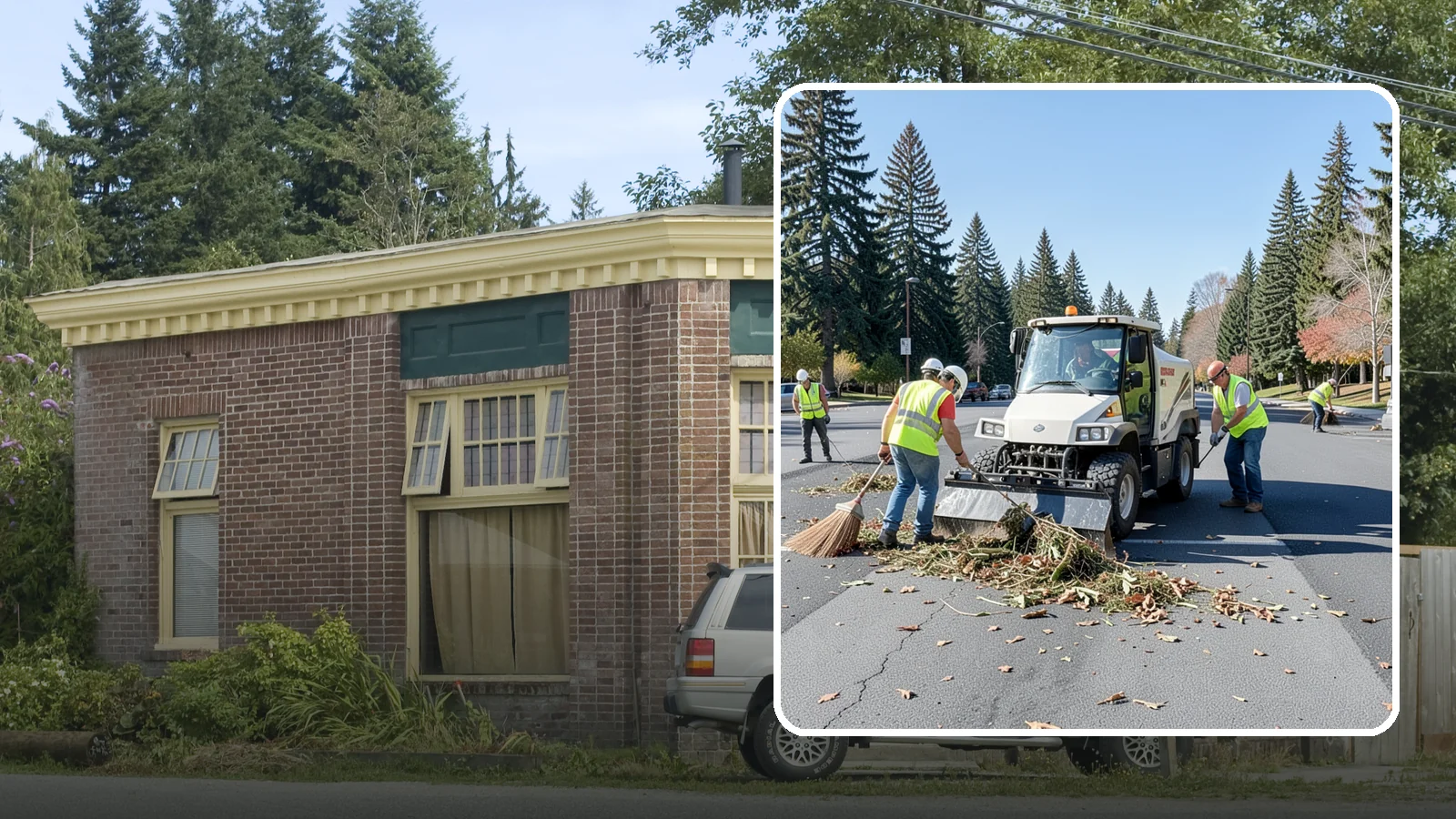 Parking Lot Sweeping in Hamilton, Skagit County, WA - Scheduled sweeping of municipal parking lots and structures to control litter and debris.