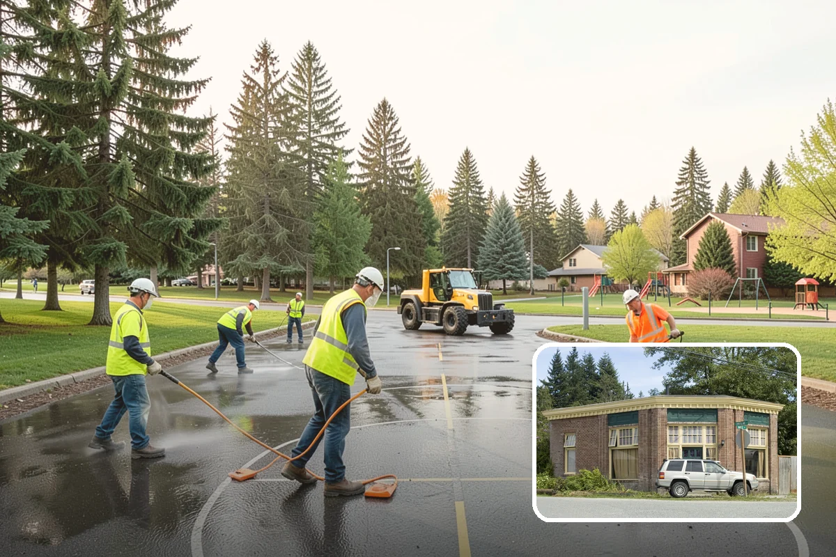 Parking Lot Sweeping in Hamilton, Skagit County, WA - Litter and grit kept under control