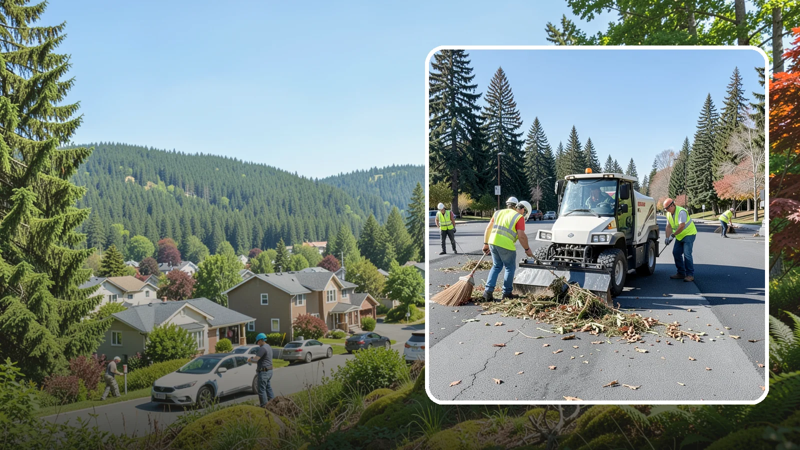 Parking Lot Sweeping in Index, Snohomish County, WA - Scheduled sweeping of municipal parking lots and structures to control litter and debris.