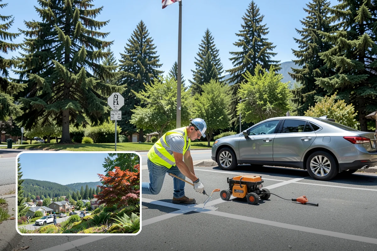 Parking Lot Sweeping in Index, Snohomish County, WA - Litter and grit kept under control