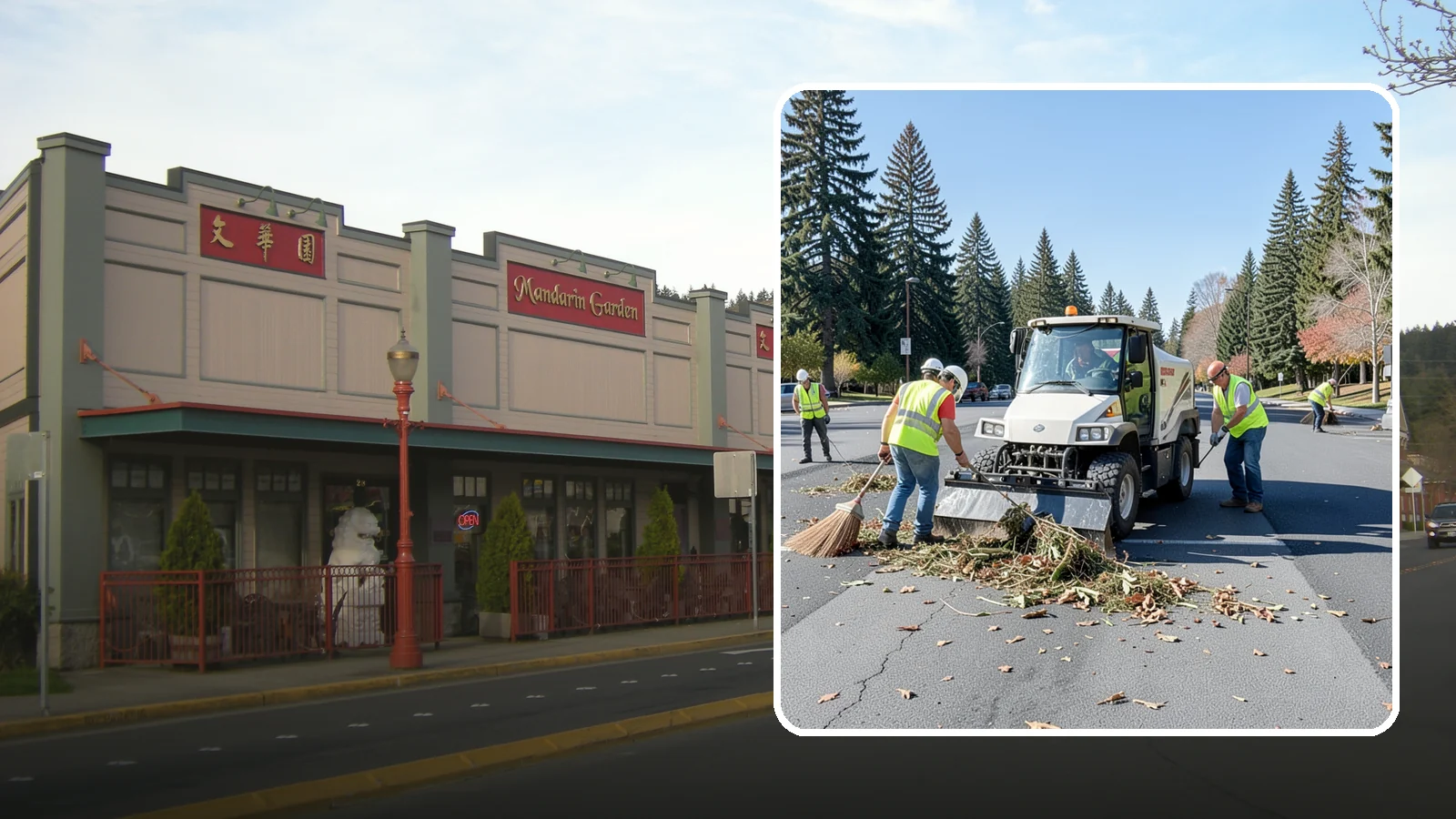 Parking Lot Sweeping in Issaquah, King County, WA - Scheduled sweeping of municipal parking lots and structures to control litter and debris.