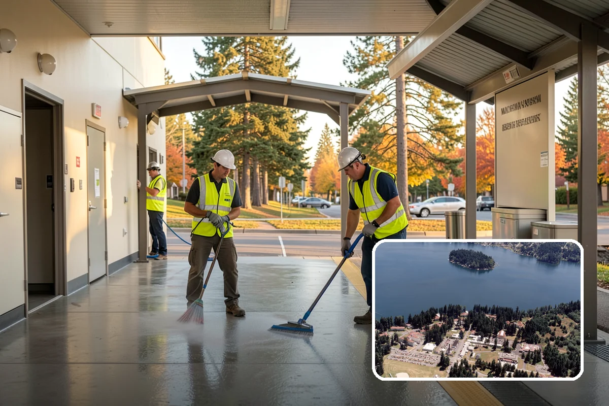Parking Lot Sweeping in Lakewood, Pierce County, WA - Litter and grit kept under control