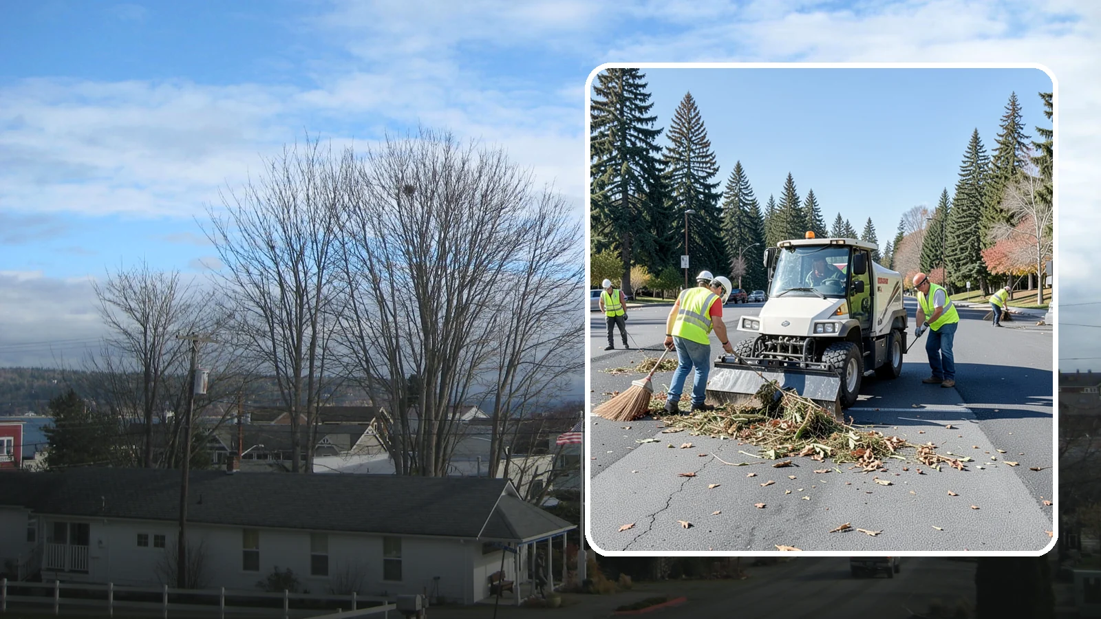 Parking Lot Sweeping in Langley, Island County, WA - Scheduled sweeping of municipal parking lots and structures to control litter and debris.