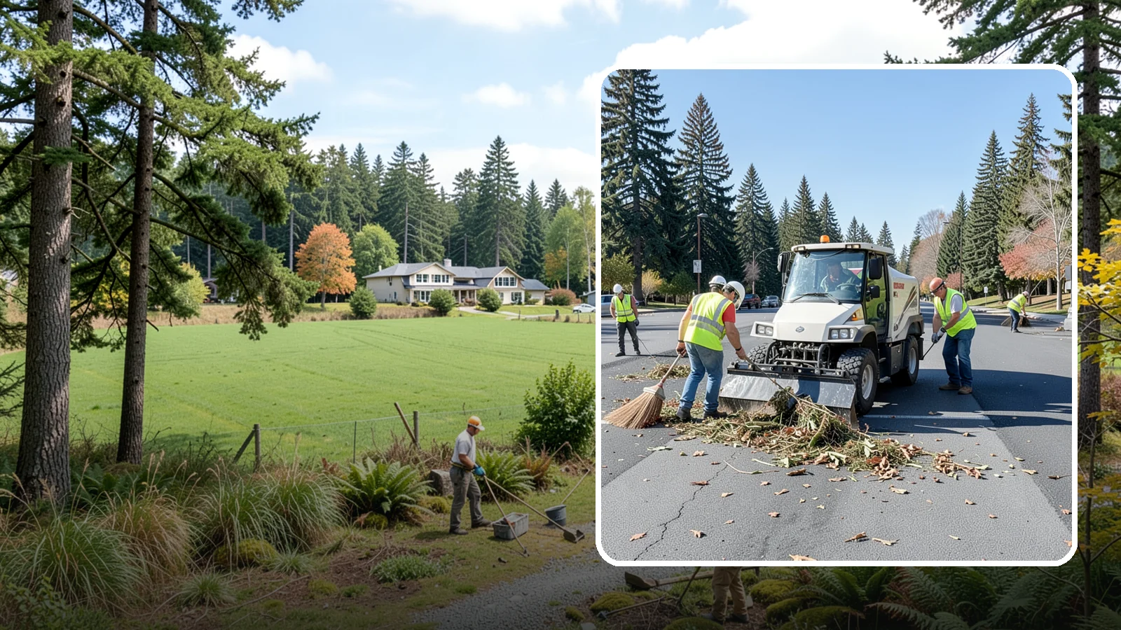 Parking Lot Sweeping in Lyman, Skagit County, WA - Scheduled sweeping of municipal parking lots and structures to control litter and debris.