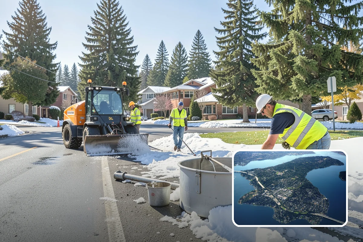 Parking Lot Sweeping in Mercer Island, King County, WA - Litter and grit kept under control