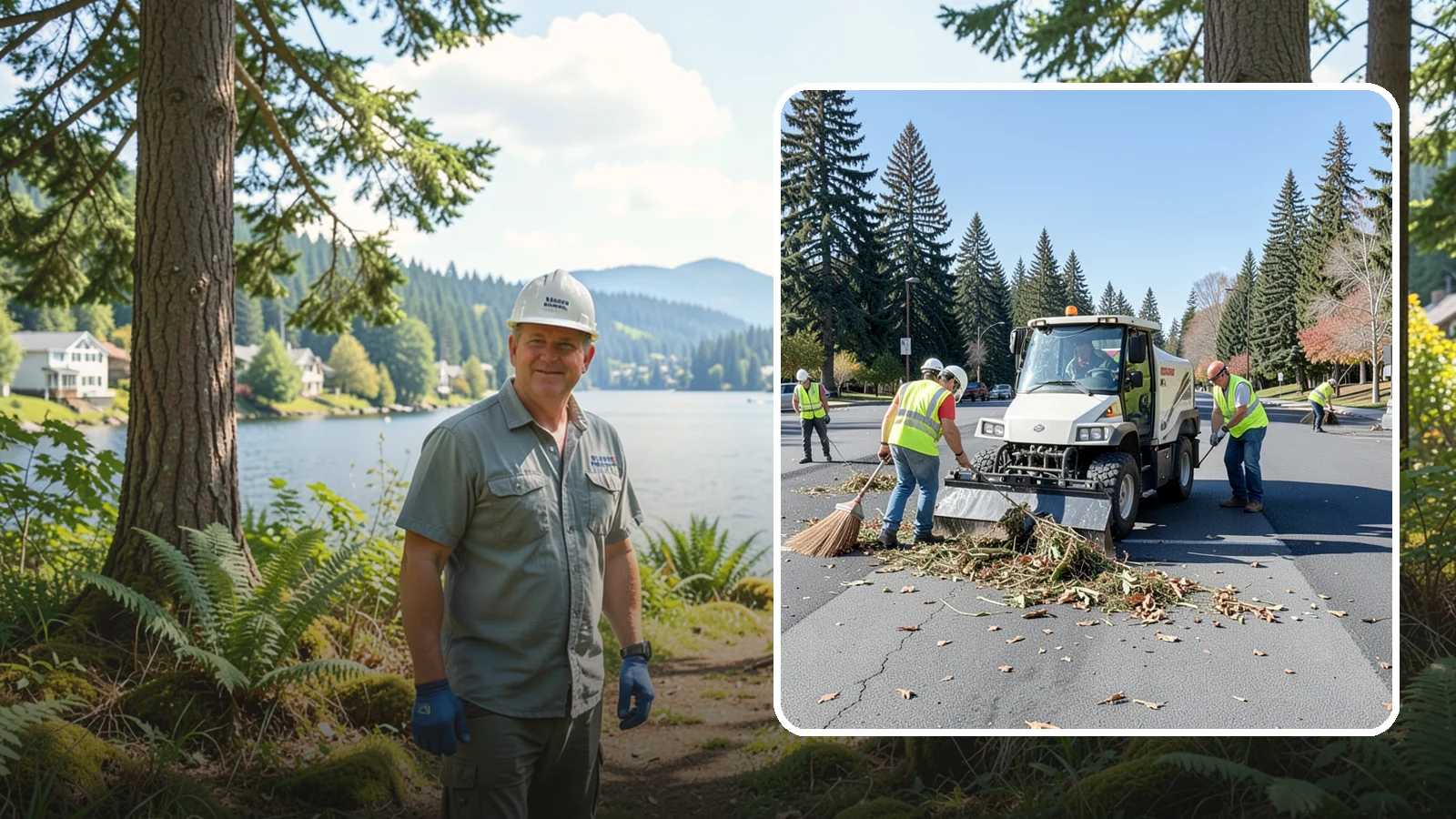 Parking Lot Sweeping in Milton, King County, WA - Scheduled sweeping of municipal parking lots and structures to control litter and debris.