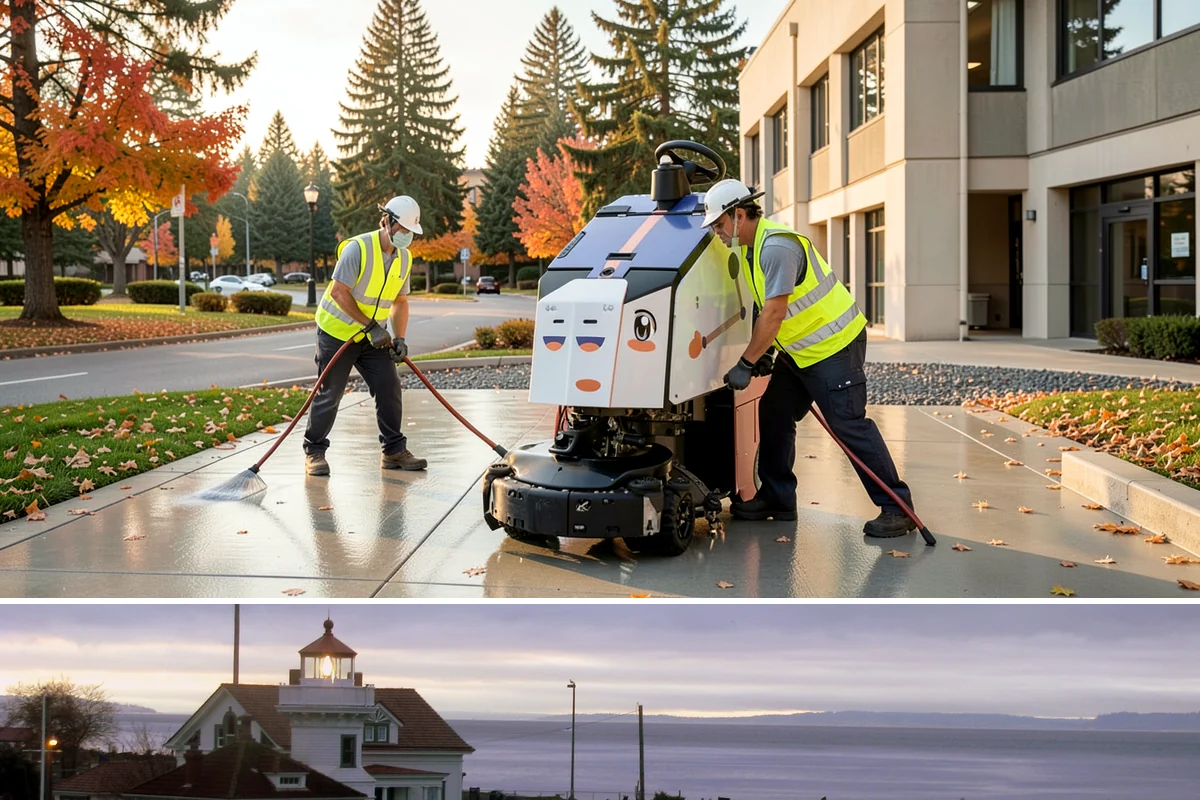 Parking Lot Sweeping in Mukilteo, Snohomish County, WA - Frequency rises in autumn as leaves collect and after events that draw heavy public turnout.