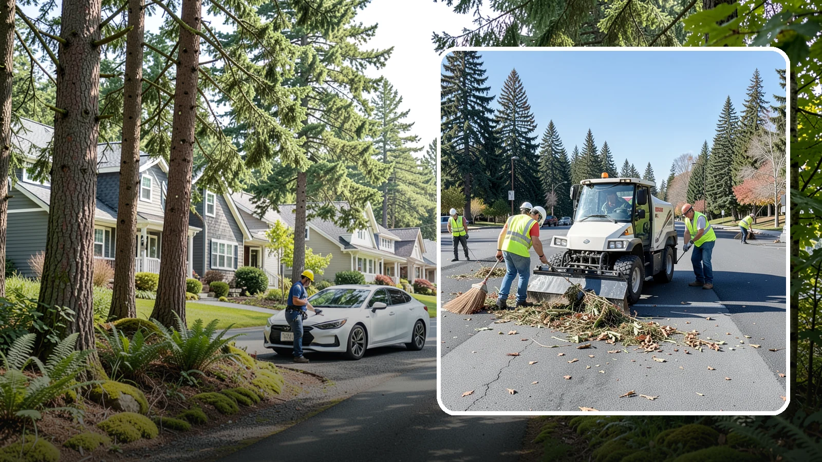 Parking Lot Sweeping in Normandy Park, King County, WA - Scheduled sweeping of municipal parking lots and structures to control litter and debris.
