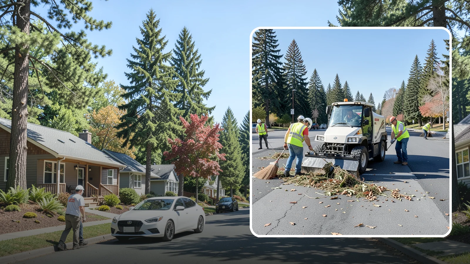 Parking Lot Sweeping in Orting, Pierce County, WA - Scheduled sweeping of municipal parking lots and structures to control litter and debris.