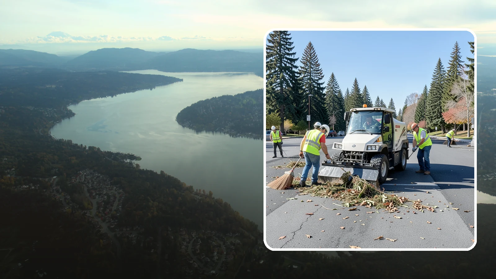 Parking Lot Sweeping in Sammamish, King County, WA - Scheduled sweeping of municipal parking lots and structures to control litter and debris.