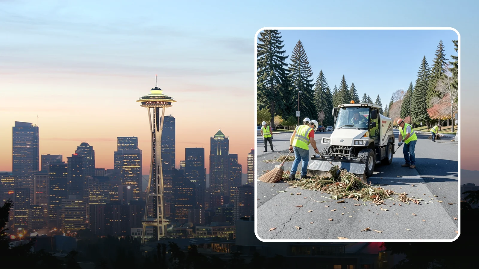 Parking Lot Sweeping in Seattle, King County, WA - Scheduled sweeping of municipal parking lots and structures to control litter and debris.