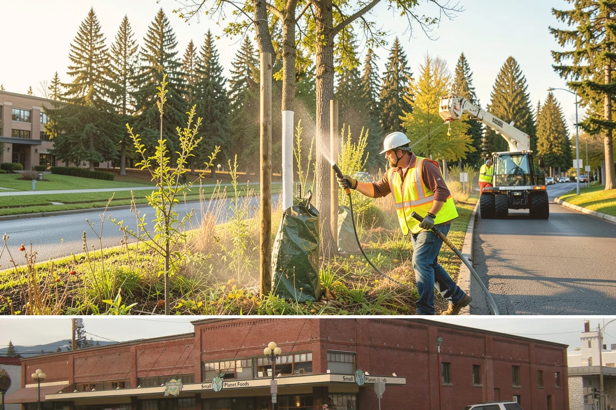 Parking Lot Sweeping in Sedro-Woolley, Skagit County, WA - Frequency rises in autumn as leaves collect and after events that draw heavy public turnout.