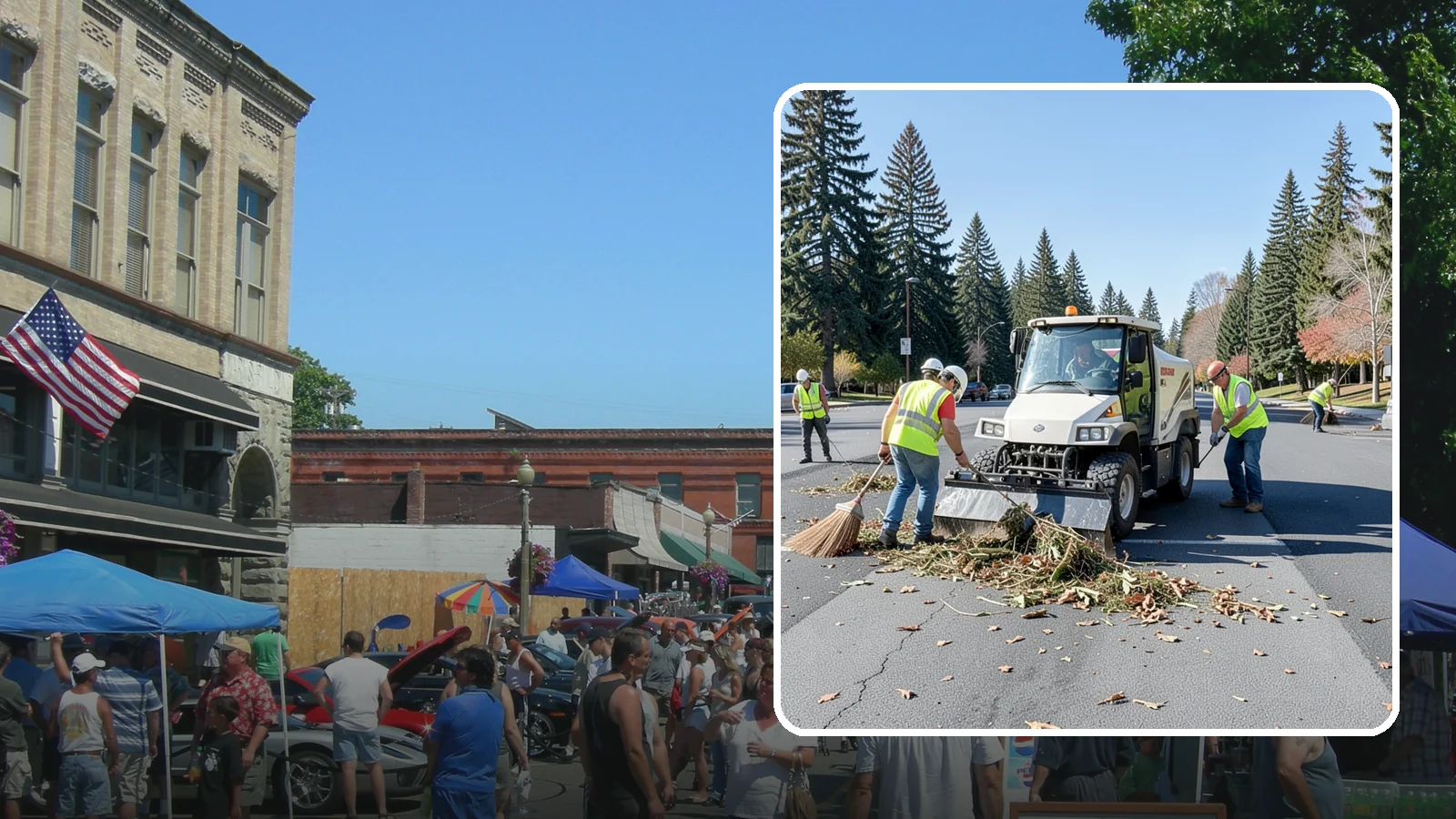 Parking Lot Sweeping in Snohomish, Snohomish County, WA - Scheduled sweeping of municipal parking lots and structures to control litter and debris.