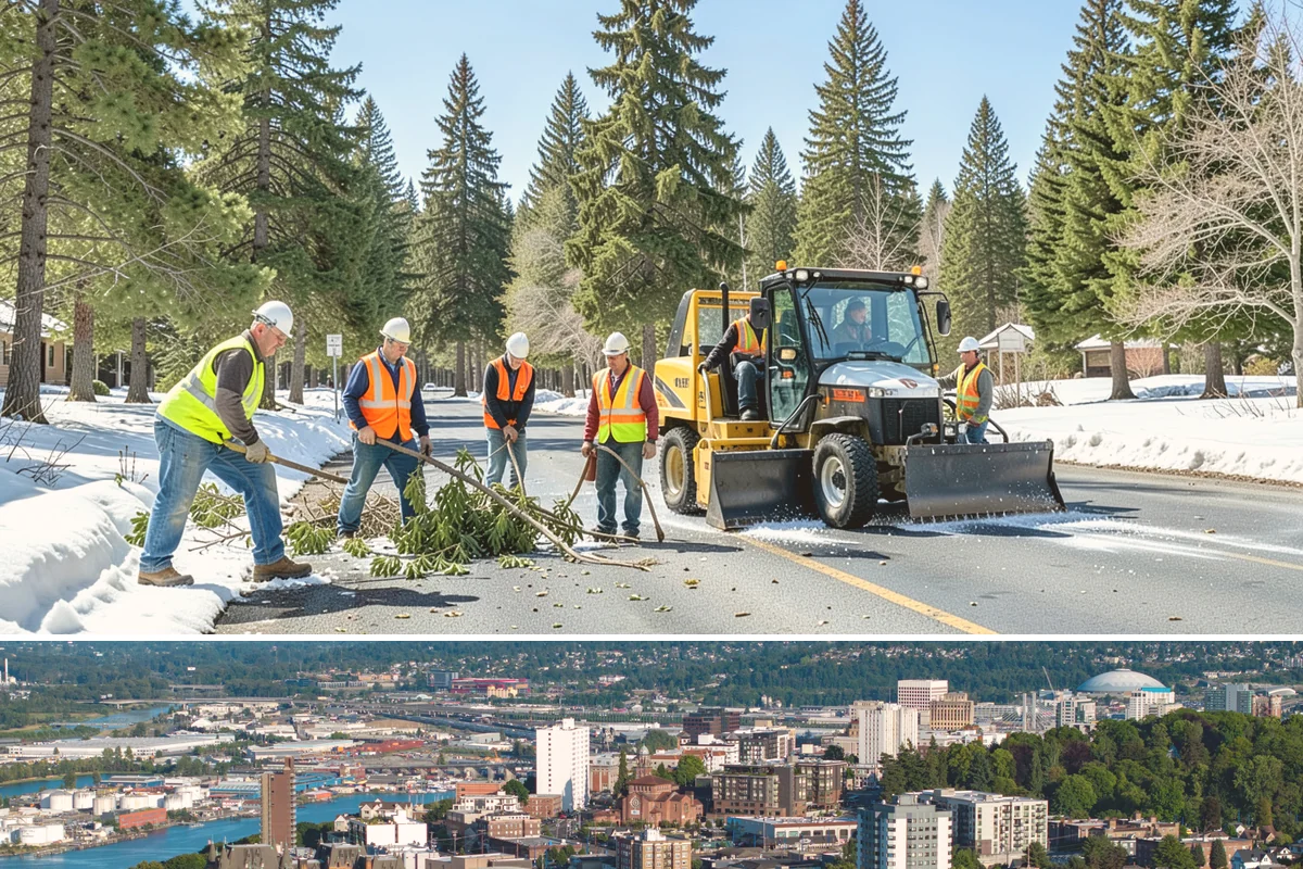 Parking Lot Sweeping in Tacoma, Pierce County, WA - Frequency rises in autumn as leaves collect and after events that draw heavy public turnout.
