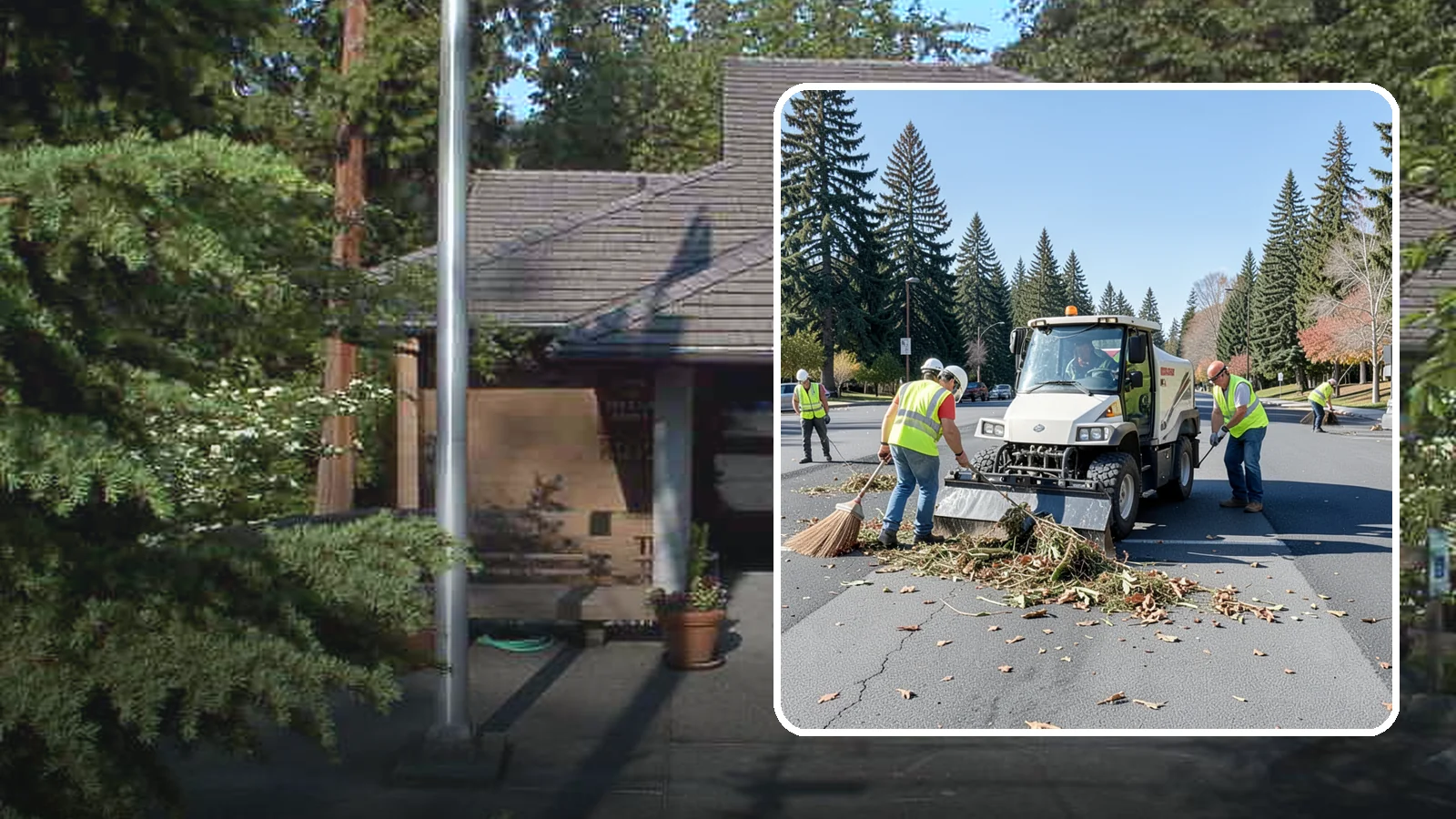 Parking Lot Sweeping in Yarrow Point, King County, WA - Scheduled sweeping of municipal parking lots and structures to control litter and debris.