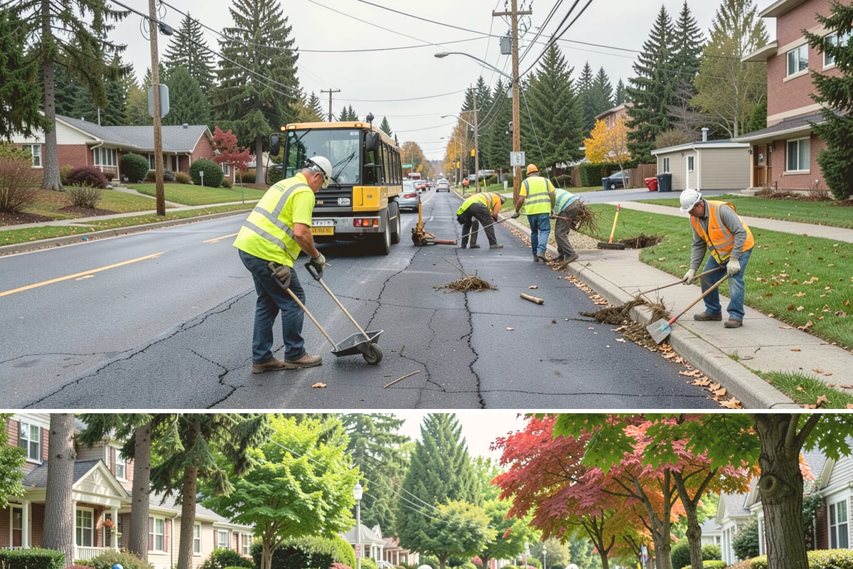Parking Stall Numbering in Beaux Arts Village, King County, WA - Striping and stenciling are scheduled in dry weather, making late spring through early fall the most dependable window.