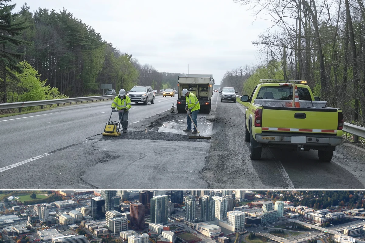 Parking Stall Numbering in Bellevue, King County, WA - Striping and stenciling are scheduled in dry weather, making late spring through early fall the most dependable window.