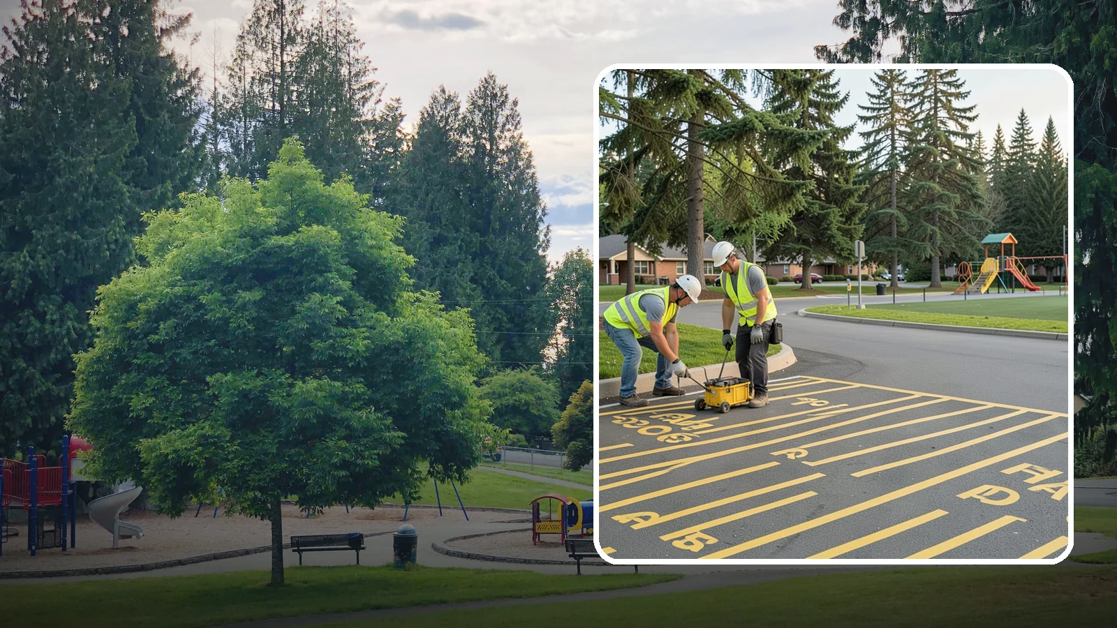 Parking Stall Numbering in Bonney Lake, Pierce County, WA - Layout and marking of numbered and designated parking stalls, including ADA-compliant accessible spaces.
