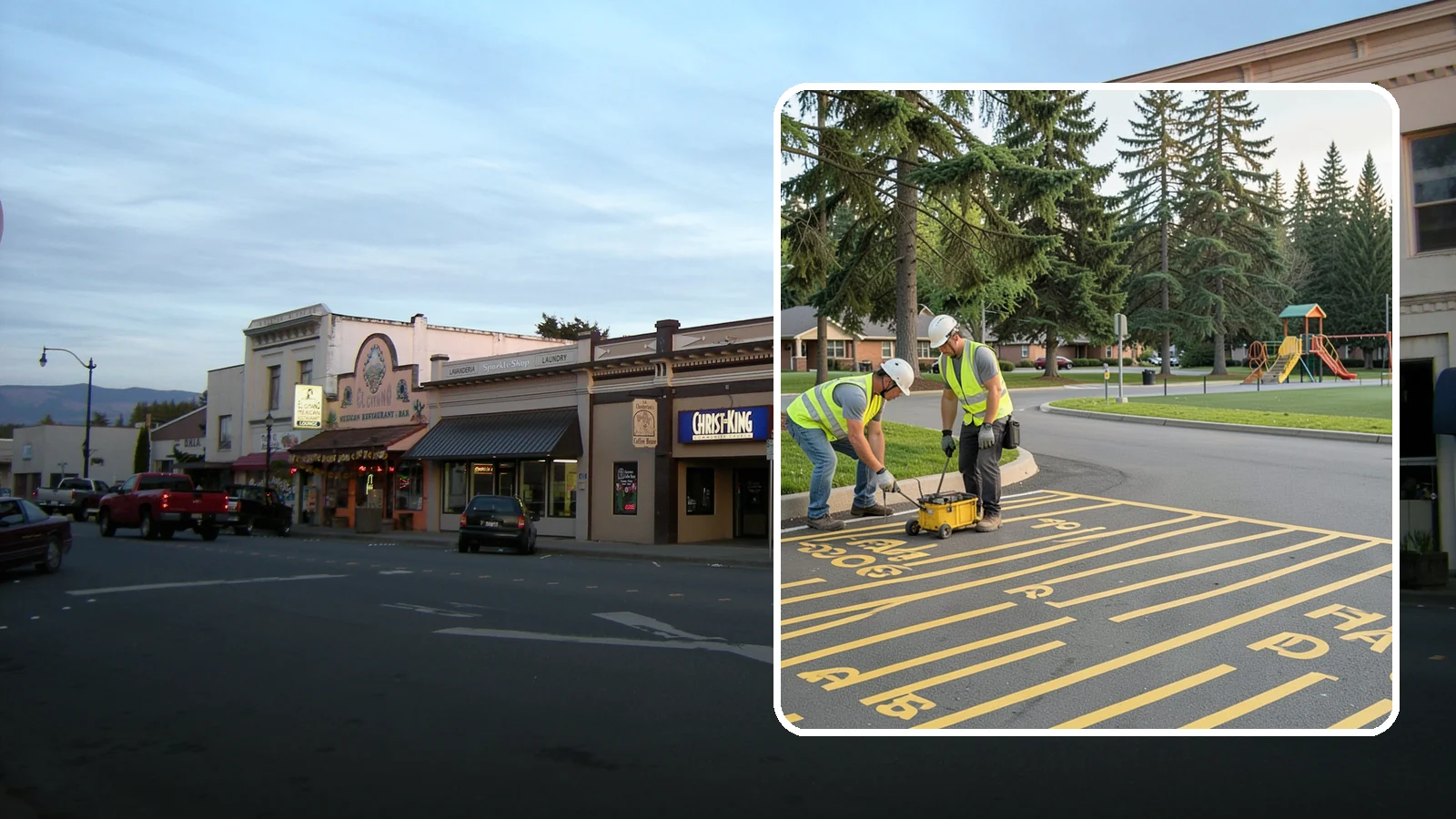 Parking Stall Numbering in Burlington, Skagit County, WA - Layout and marking of numbered and designated parking stalls, including ADA-compliant accessible spaces.