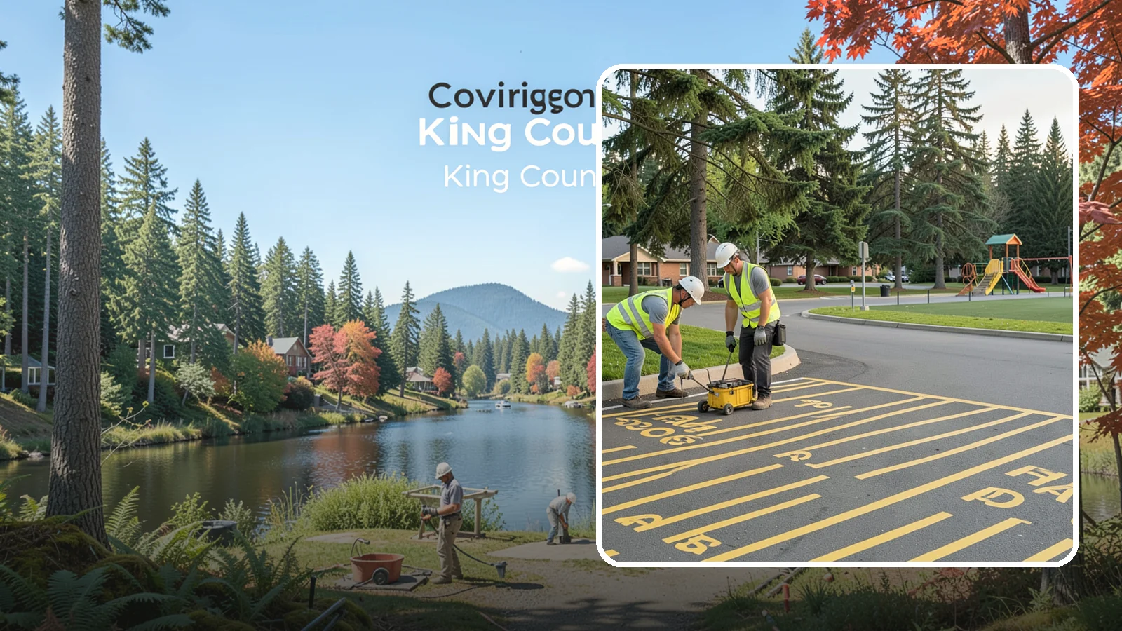 Parking Stall Numbering in Covington, King County, WA - Layout and marking of numbered and designated parking stalls, including ADA-compliant accessible spaces.