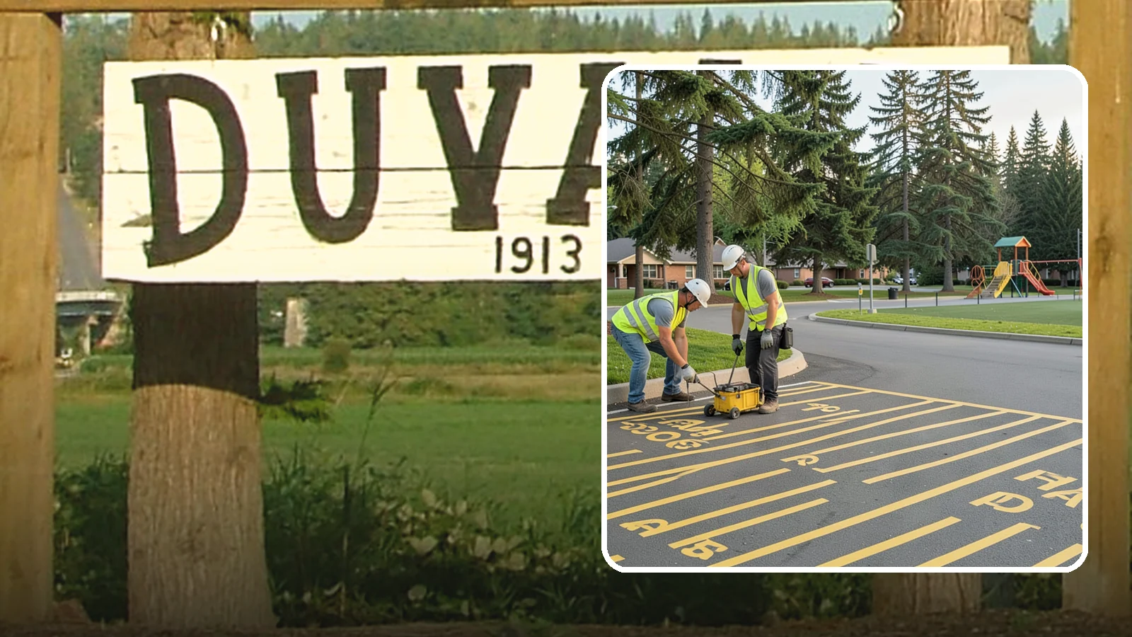 Parking Stall Numbering in Duvall, King County, WA - Layout and marking of numbered and designated parking stalls, including ADA-compliant accessible spaces.