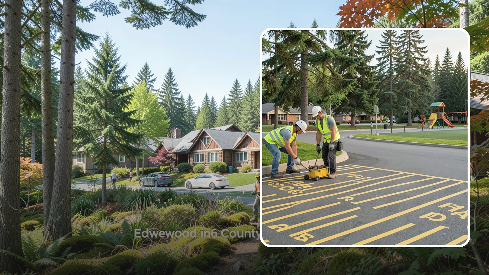 Parking Stall Numbering in Edgewood, Pierce County, WA - Layout and marking of numbered and designated parking stalls, including ADA-compliant accessible spaces.