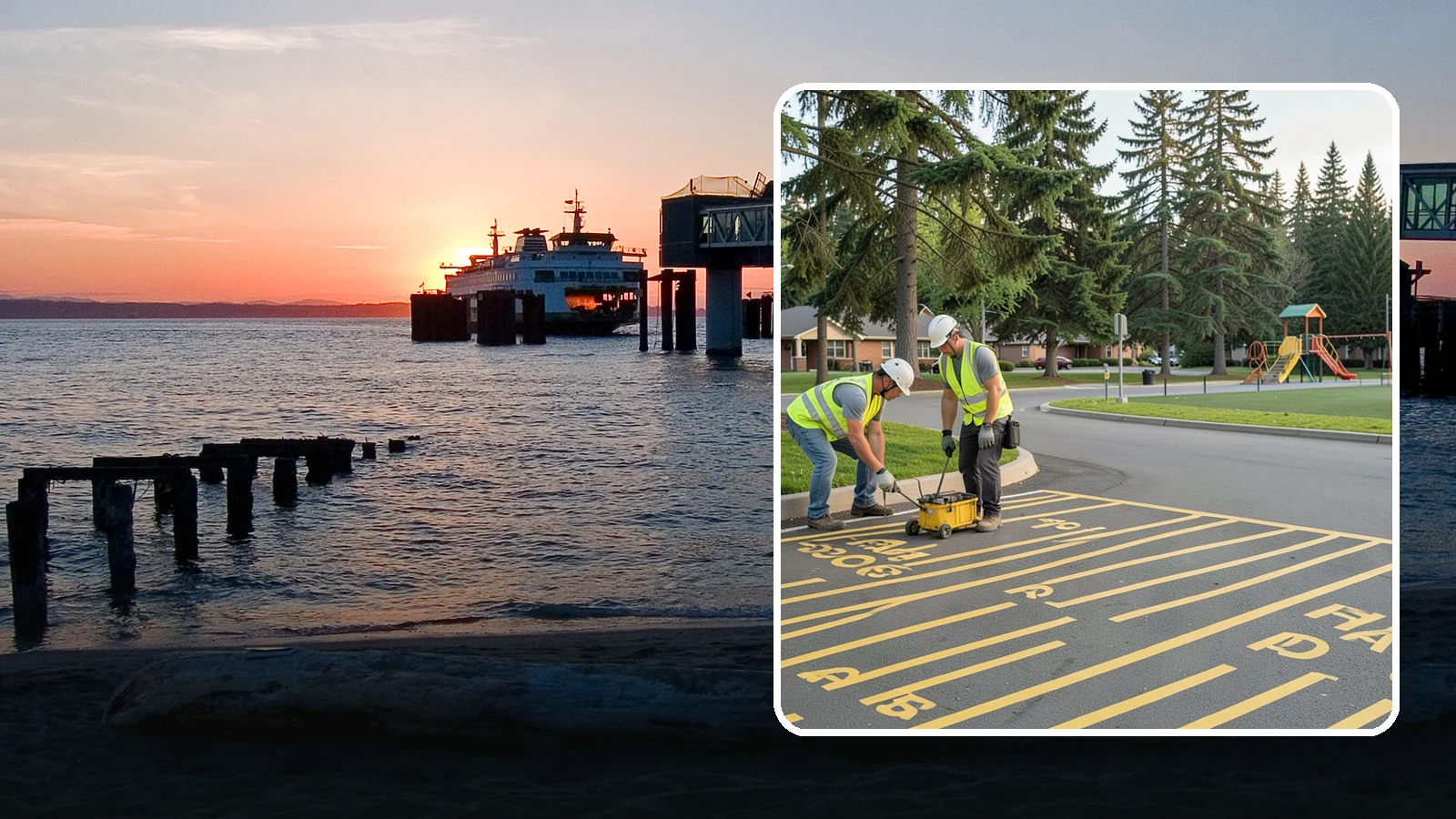 Parking Stall Numbering in Edmonds, Snohomish County, WA - Layout and marking of numbered and designated parking stalls, including ADA-compliant accessible spaces.