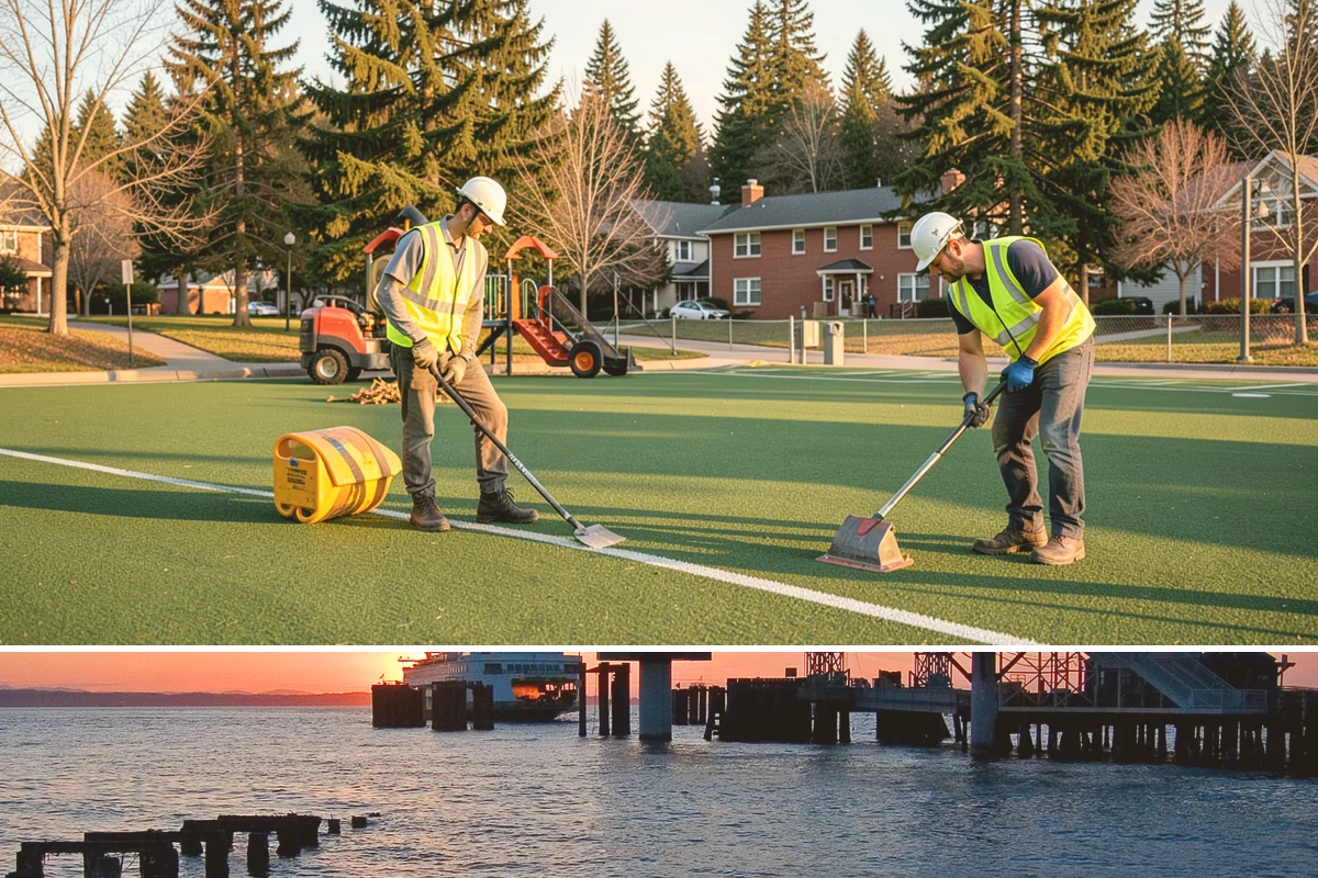 Parking Stall Numbering in Edmonds, Snohomish County, WA - Striping and stenciling are scheduled in dry weather, making late spring through early fall the most dependable window.