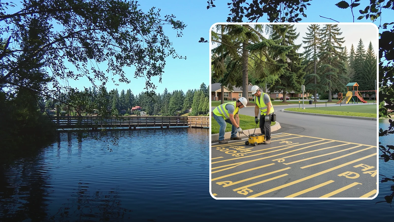 Parking Stall Numbering in Federal Way, King County, WA - Layout and marking of numbered and designated parking stalls, including ADA-compliant accessible spaces.