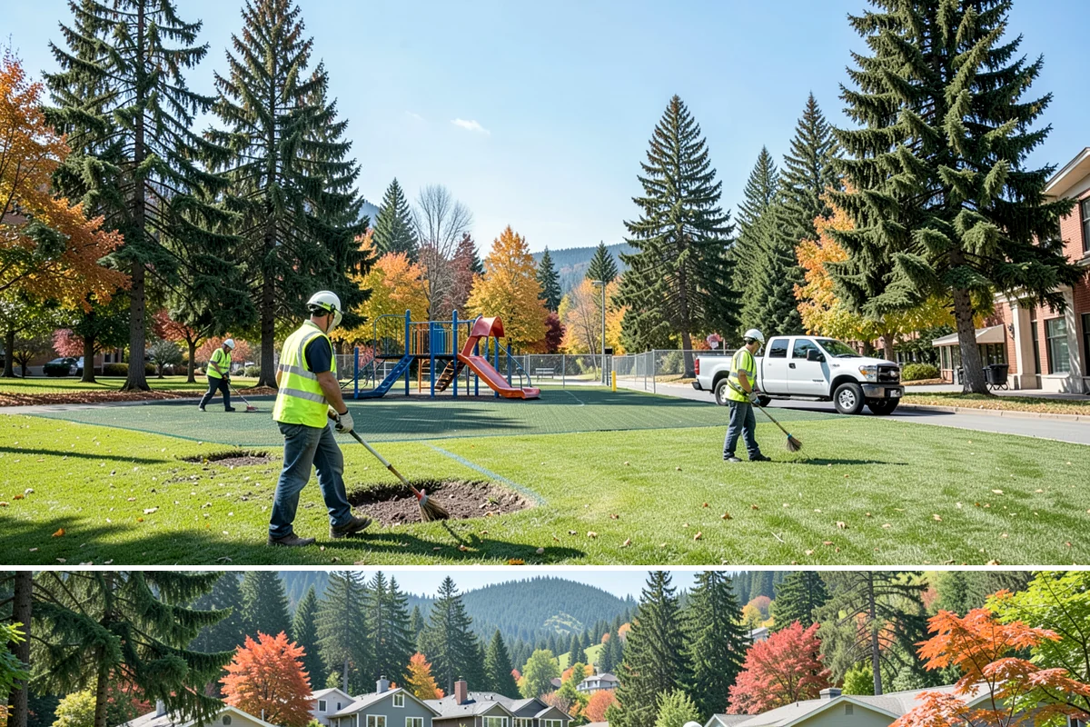 Parking Stall Numbering in Fircrest, Pierce County, WA - Striping and stenciling are scheduled in dry weather, making late spring through early fall the most dependable window.